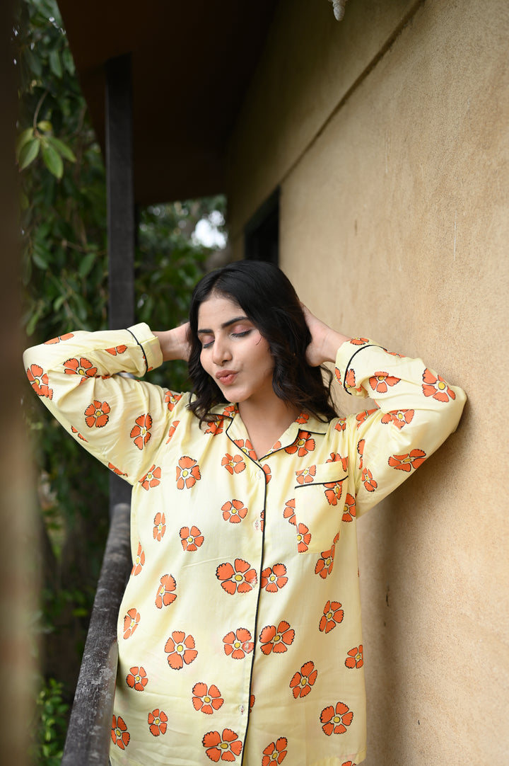 YELLOW FLOWER PJ Set